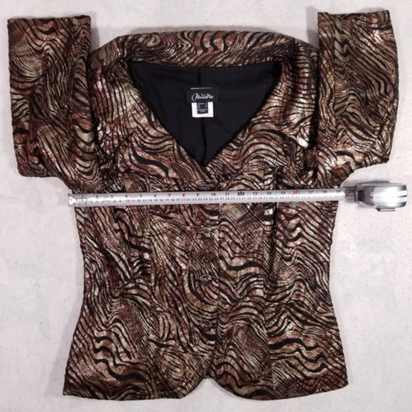 Nuevo Beautiful Textured Brown Button Over Jacket - Picture 7 of 8